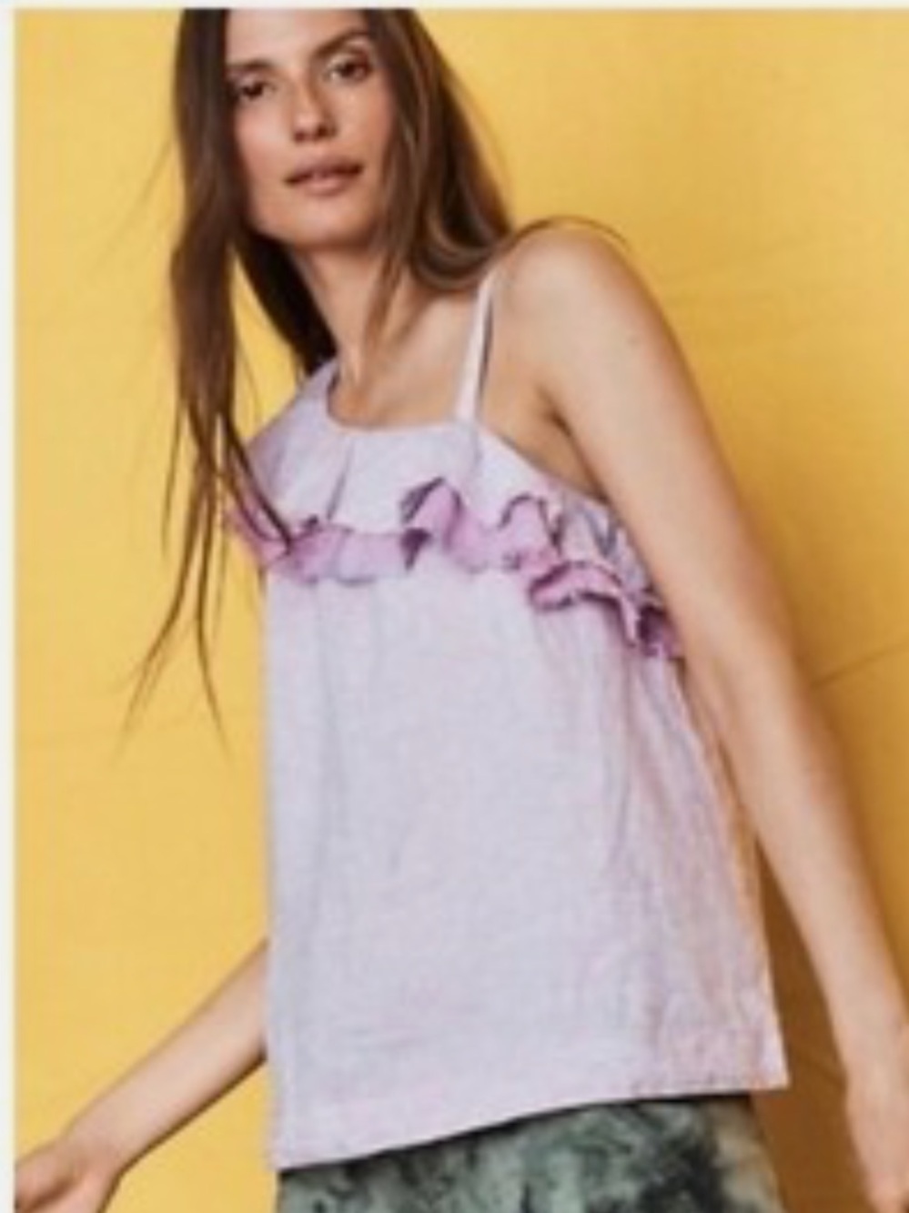 Anthropologie Holding Horses 💯% Linen One Shoulder Top